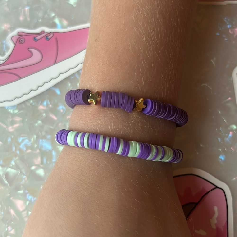Child’s clay bead bracelets